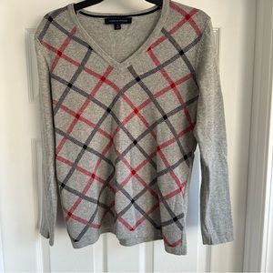 Tommy Hilfiger Argyle Sweater Women’s Size Medium